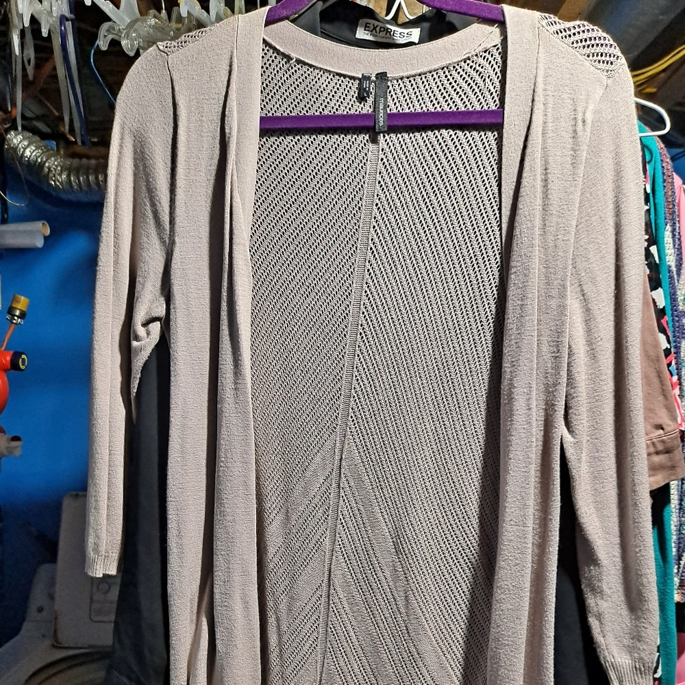 Light dark colored purple cardigan